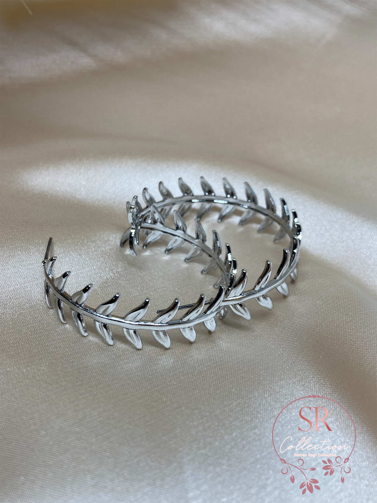 Leaf Hoop Earrings (ST014)