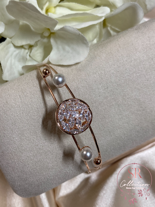 Katie Adjustable Bangle (ST071) Rose